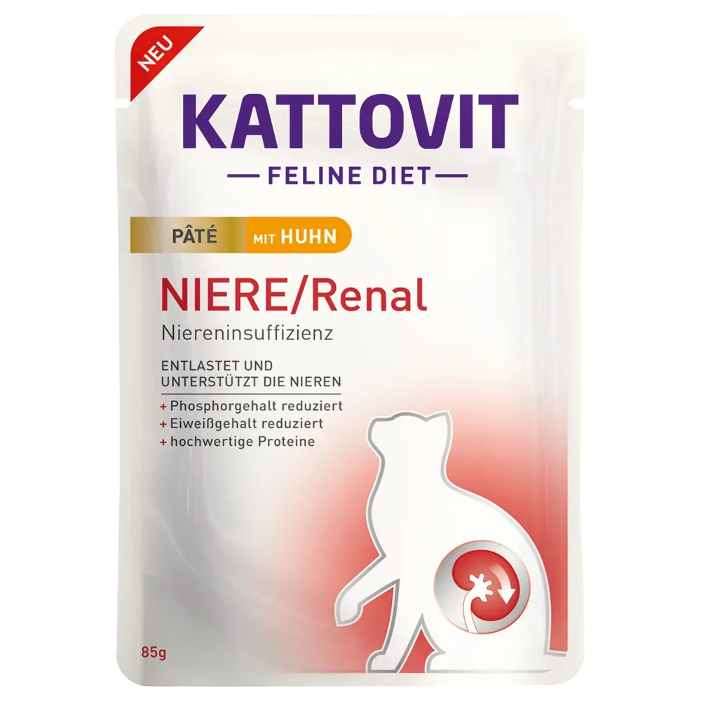 Kattovit Niere/Renal Paté 10 x 85 g - mit Huhn
