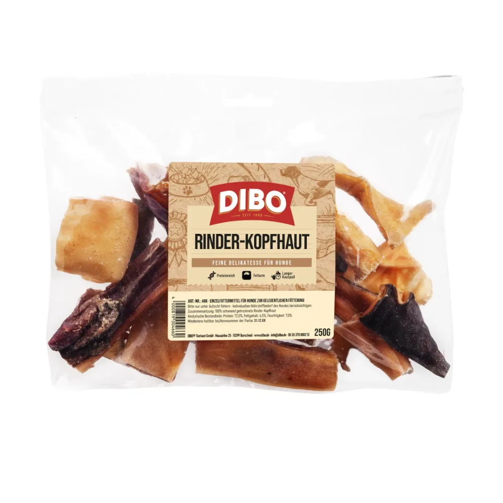 DIBO Rinderkopfhaut - Sparpaket: 2 x 250 g