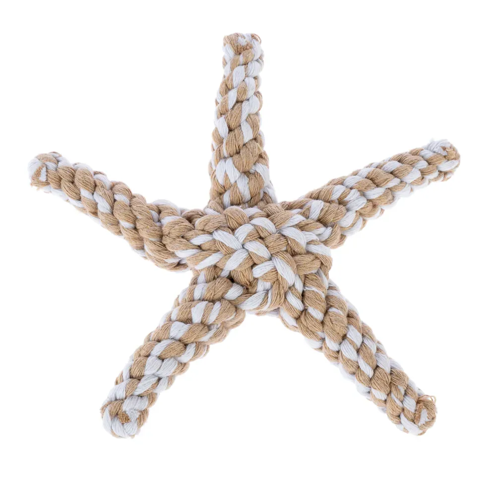 TIAKI Seilspielzeug Seestern für Hunde - L 15 x B 15 x H 3,5 cm