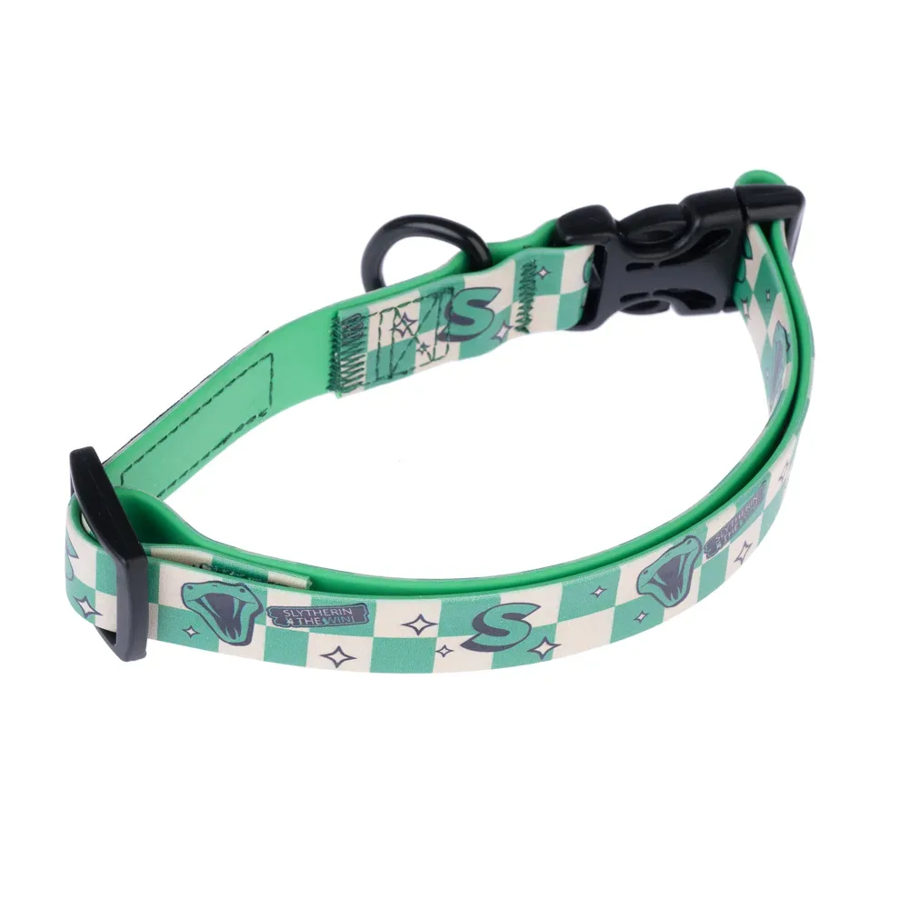 Harry Potter Halsband Slytherin, grün - Grösse L: 35 - 56 cm Halsumfang, 20 mm breit