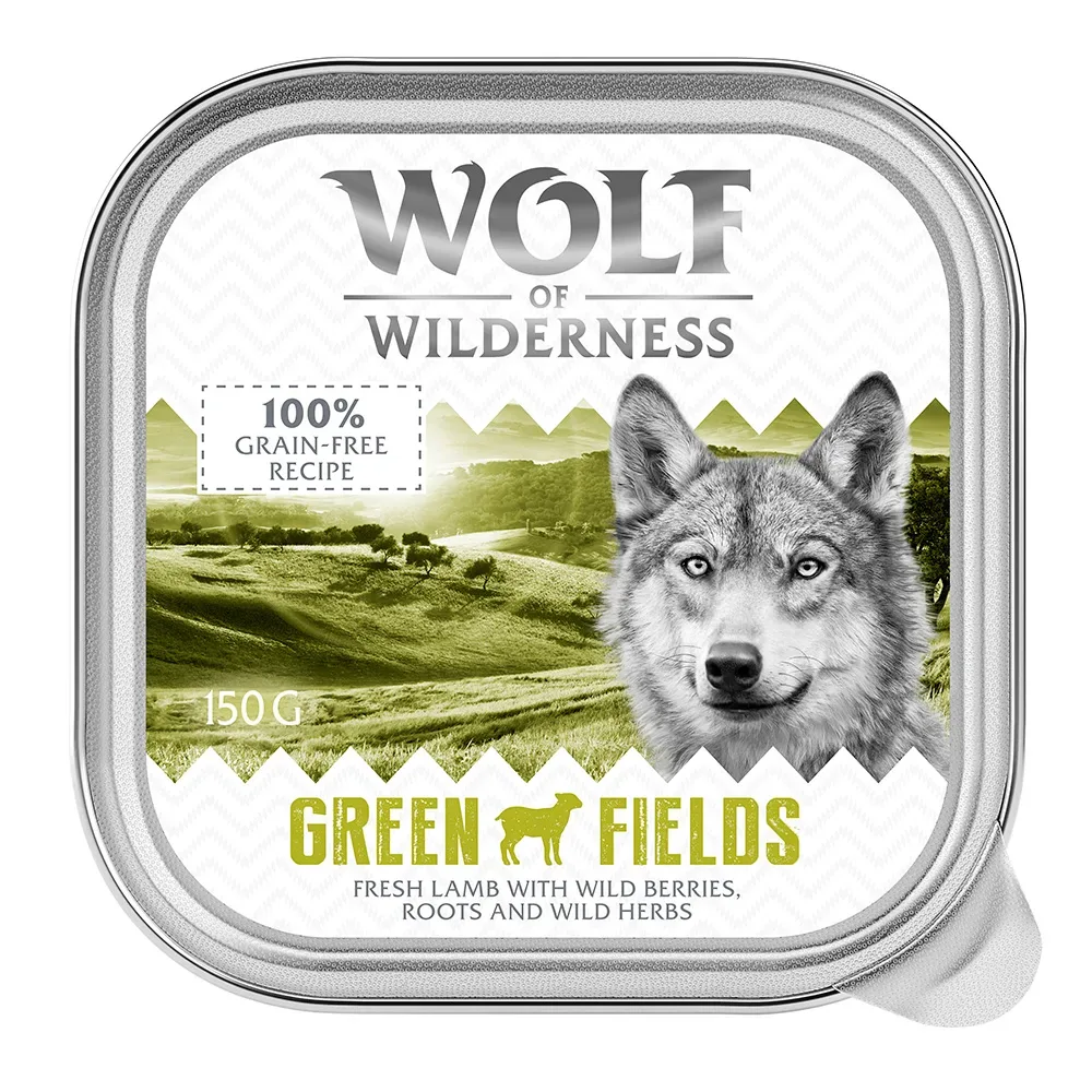 Wolf of Wilderness Adult - Single Protein 6 x 150 g Schale  - Green Fields - Lamm