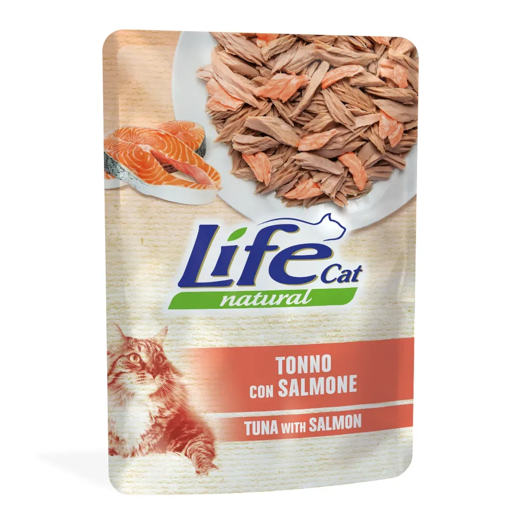 Sparpaket Life Cat Natural Adult 24 x 70 g - Thunfisch mit Lachs