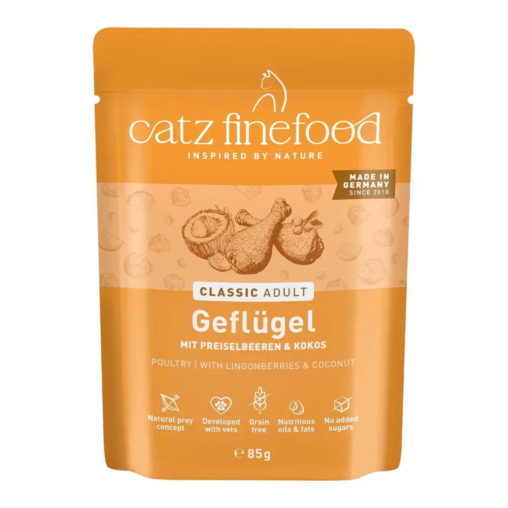 Sparpaket catz finefood 64 x 85 g - Geflügel