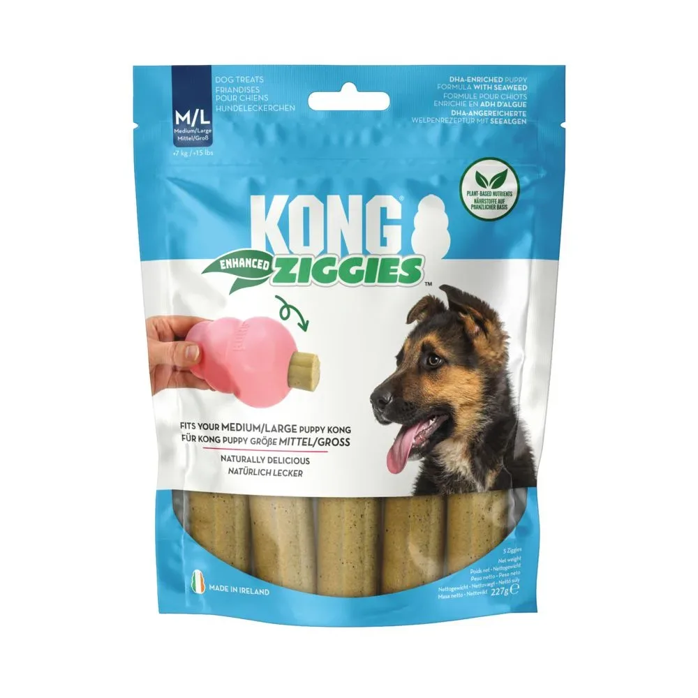 KONG Ziggies Enhanced Puppy - Sparpaket Grösse S: für Hunde bis 7 kg (2 x 198 g)