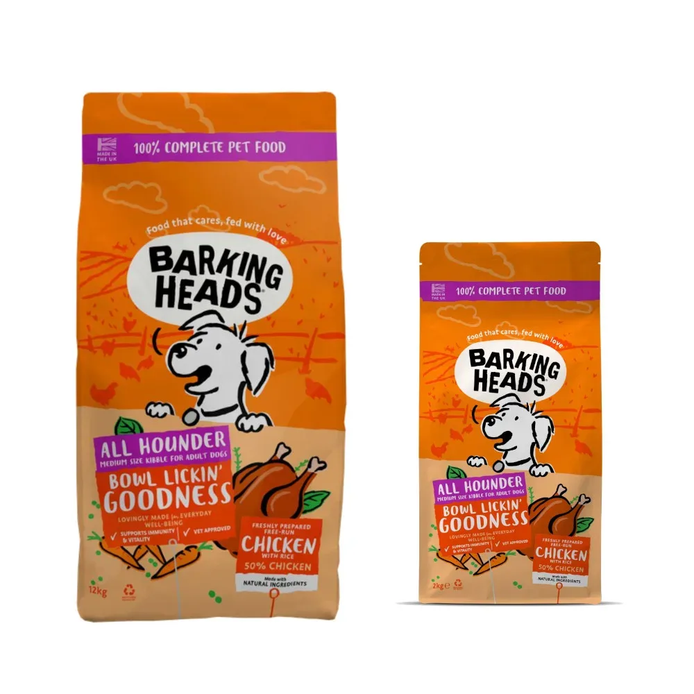 Barking Heads All Hounder Bowl Lickin' Chicken - Sparpaket: 2 x 12 kg