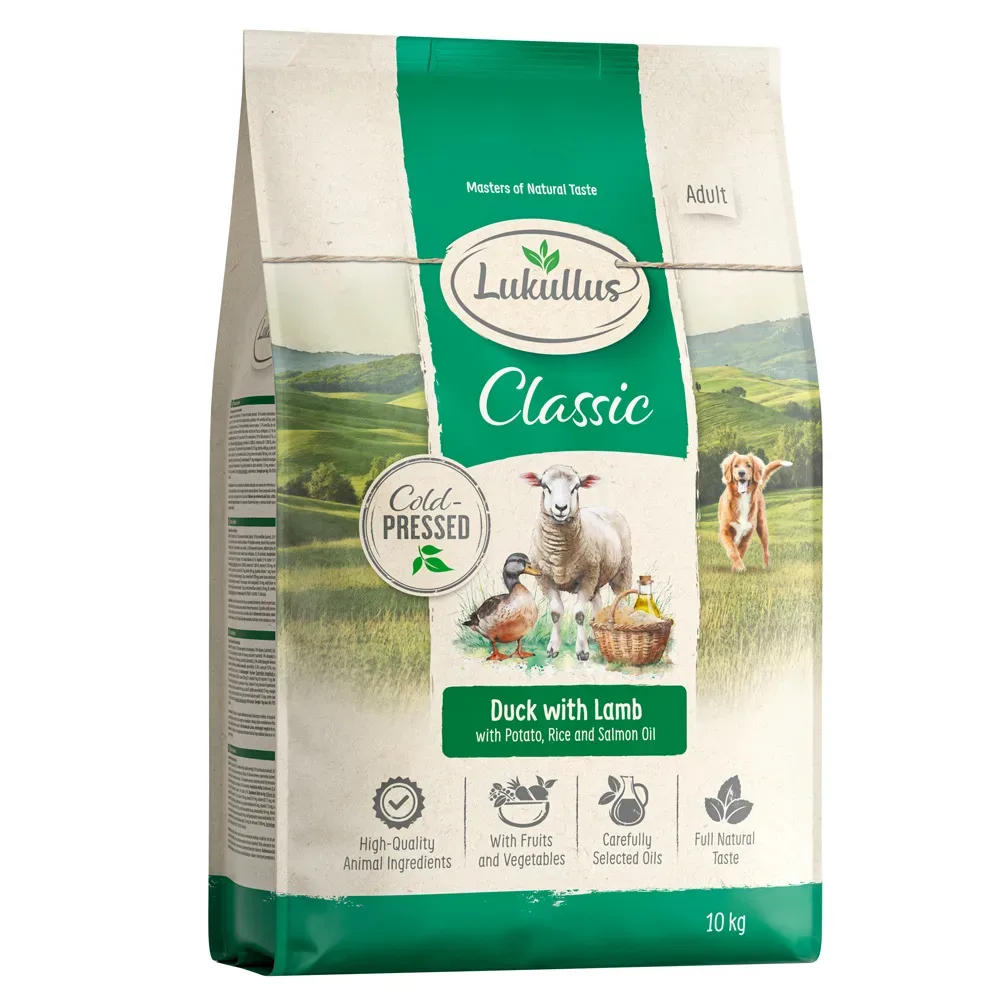 Lukullus Kaltgepresst Barbarie-Ente & Lamm - 10 kg (neue Rezeptur)
