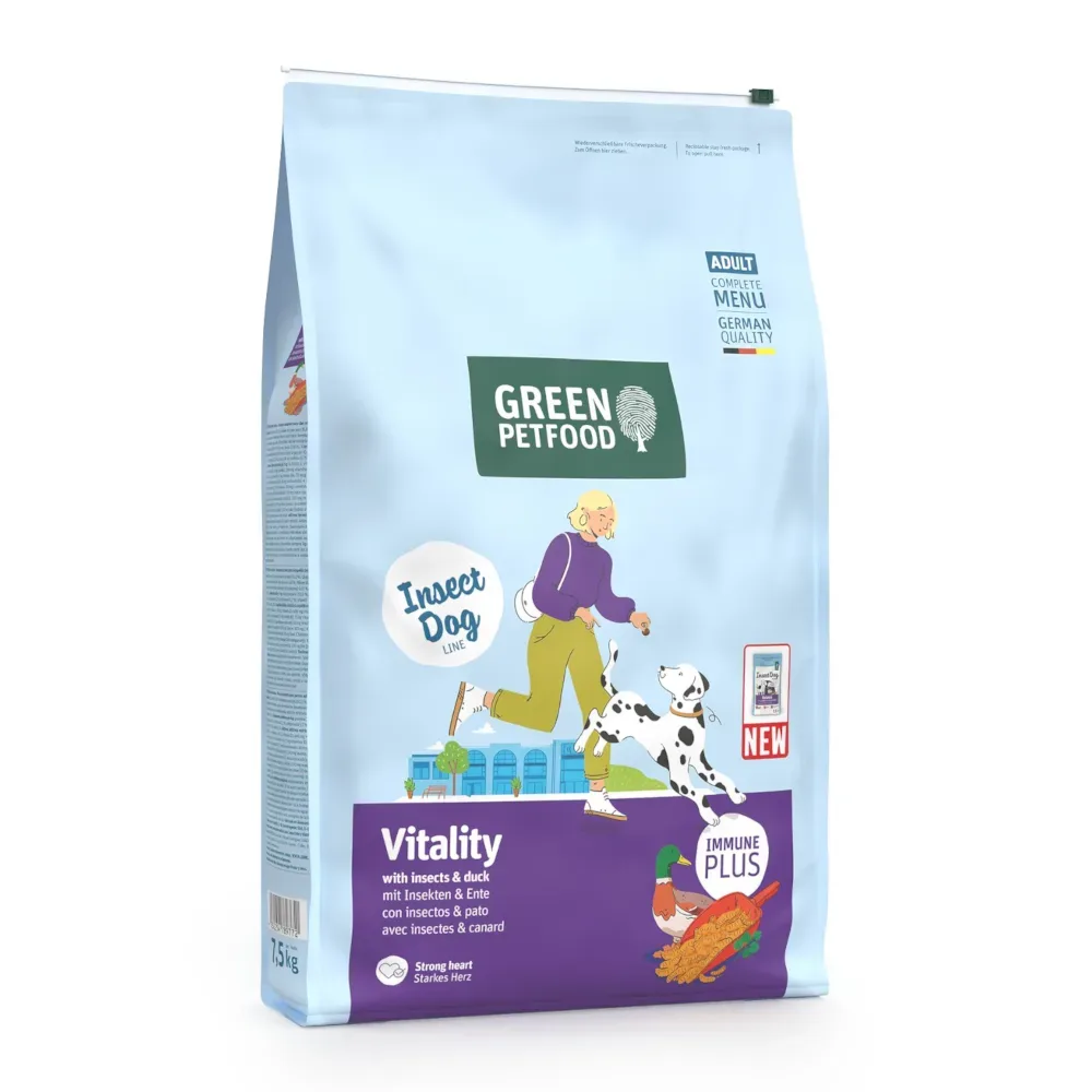 Green Petfood Vitality mit Insekten & Ente - Sparpaket: 2 x 7,5 kg