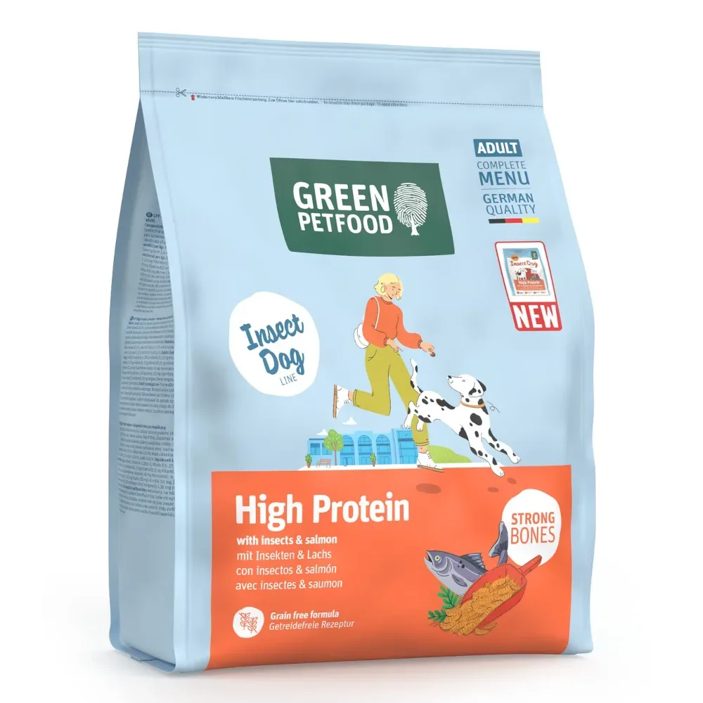 Green Petfood High Protein mit Insekten & Lachs - 7,5 kg