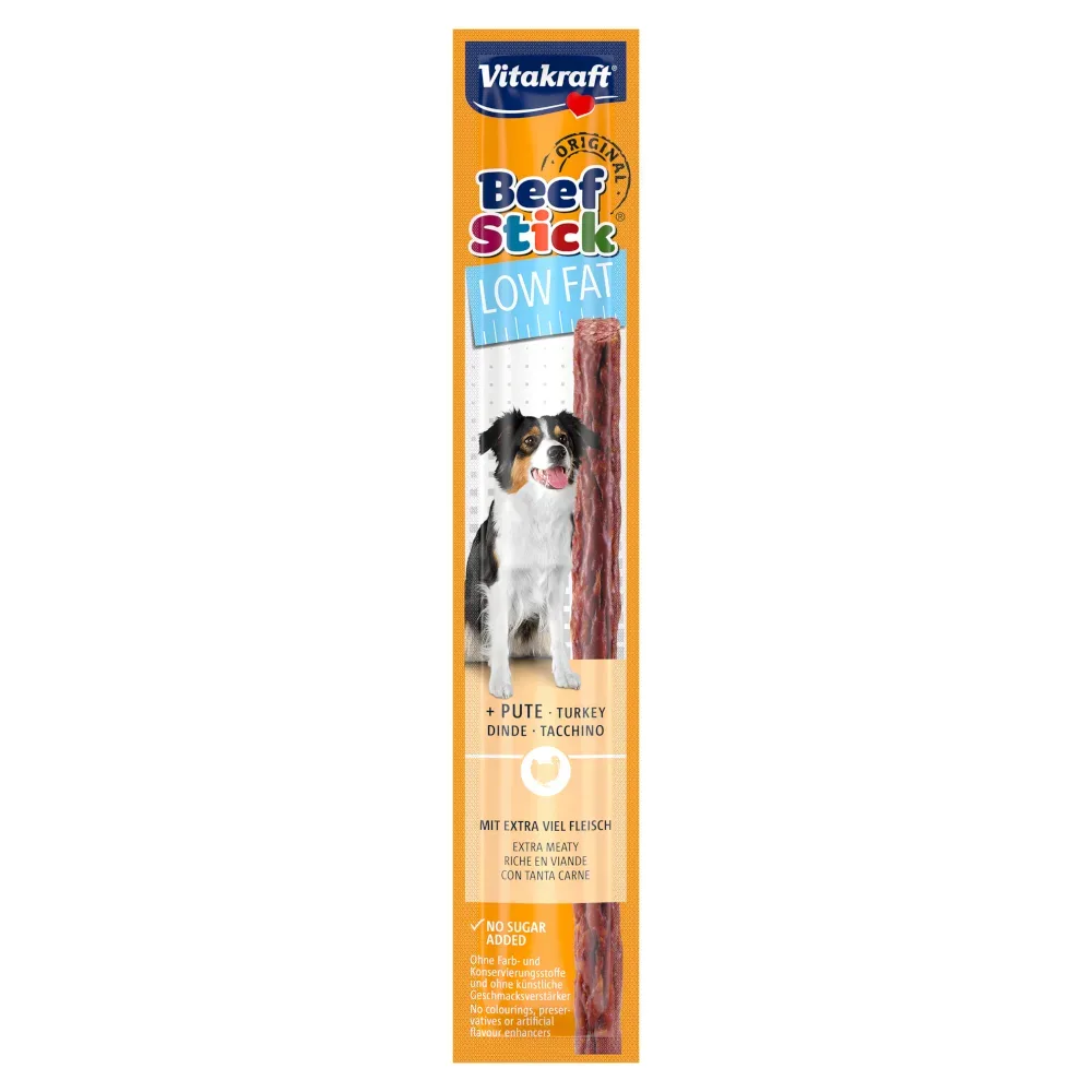 Vitakraft Beef Stick Low Fat - mit Pute (1 Stück, 12 g)