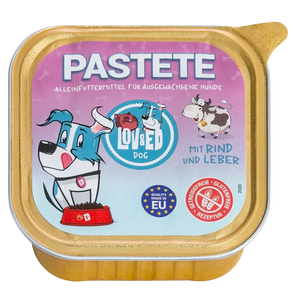 Lov & Ed Pastete 12 x 150 g - mit Rind & Leber