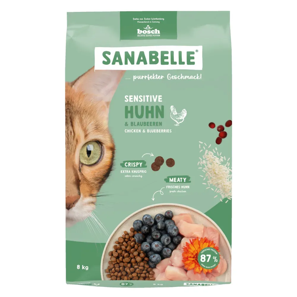 Sanabelle Sensitive Huhn & Blaubeeren  - 8 kg