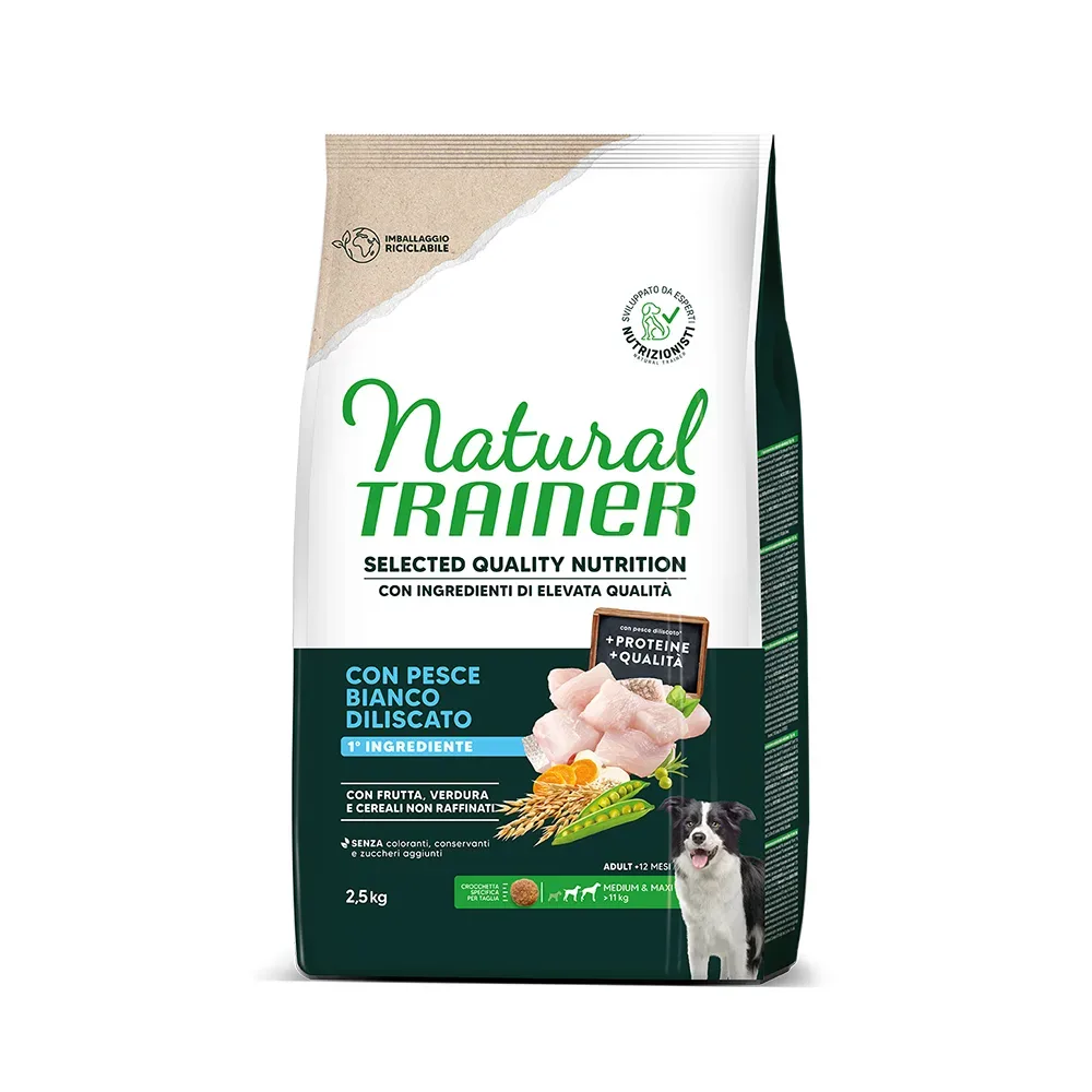 Natural Trainer Selected Quality Nutrition Adult Medium & Maxi Weissfisch - Sparpaket: 2 x 10 kg