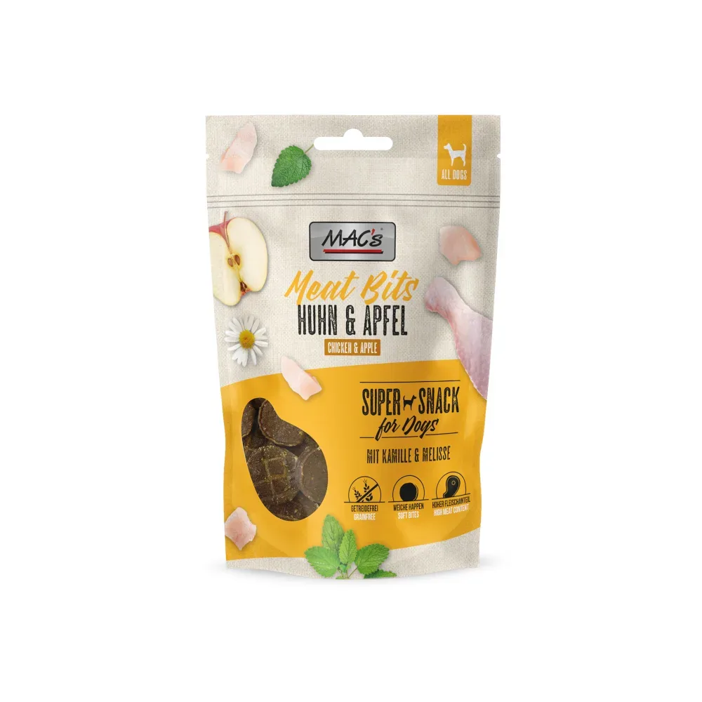 MAC´s Dog Meat Bits - Huhn & Apfel (6 x 90 g)
