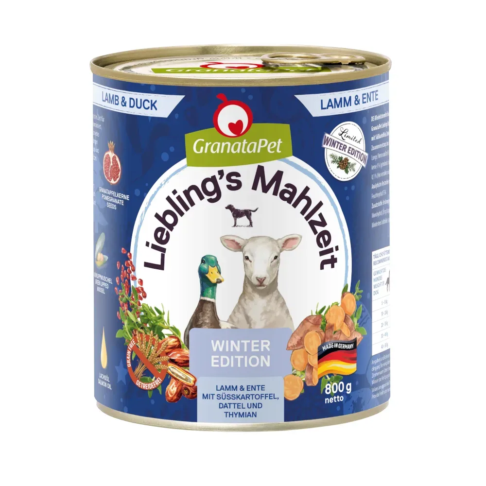 GranataPet Liebling´s Mahlzeit Wintertraum - Sparpaket: Lamm & Ente (12 x 800 g)