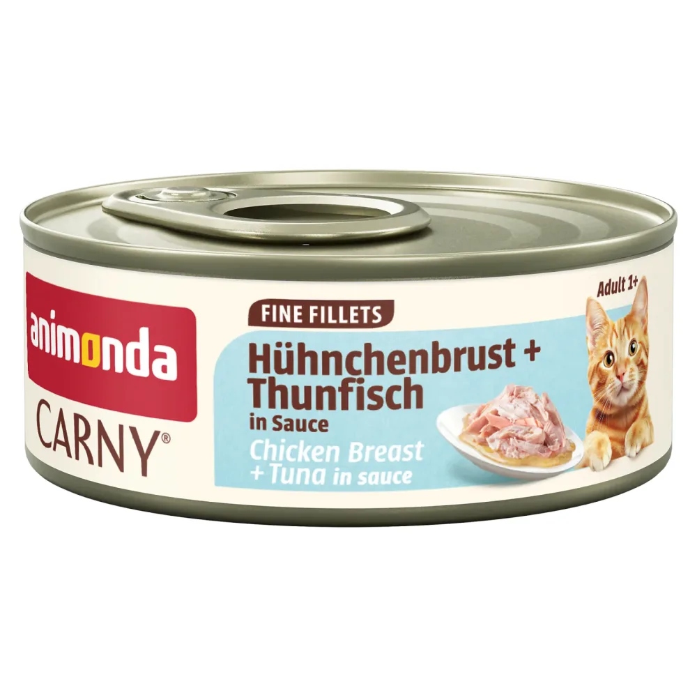 Sparpaket animonda Carny adult in Sosse 24 x 60 g - Hühnchenbrust & Thunfisch