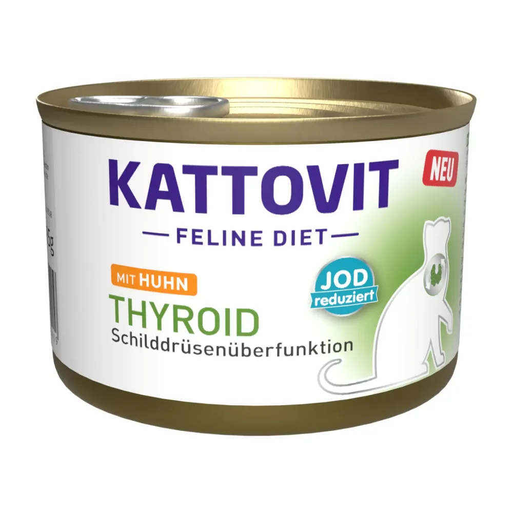 Kattovit Feline Diet Thyroid mit Huhn - 12 x 185 g