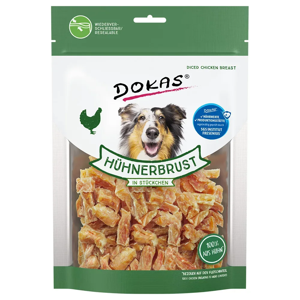 Dokas Fleischstückchen - 200 g Hühnerbrust in Stückchen