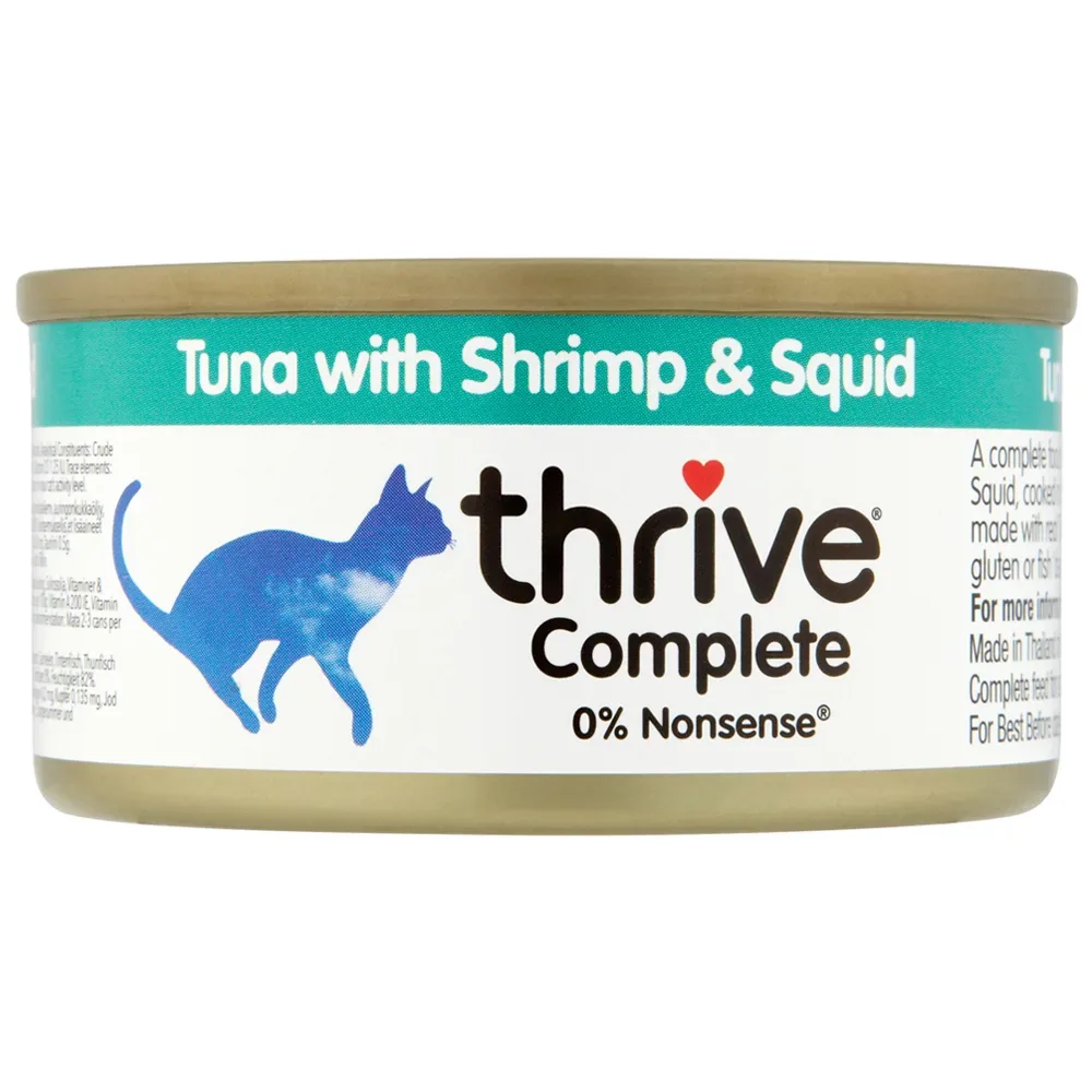 Sparpaket Thrive Complete 24 x 75 g - Thunfisch mit Garnelen & Tintenfisch