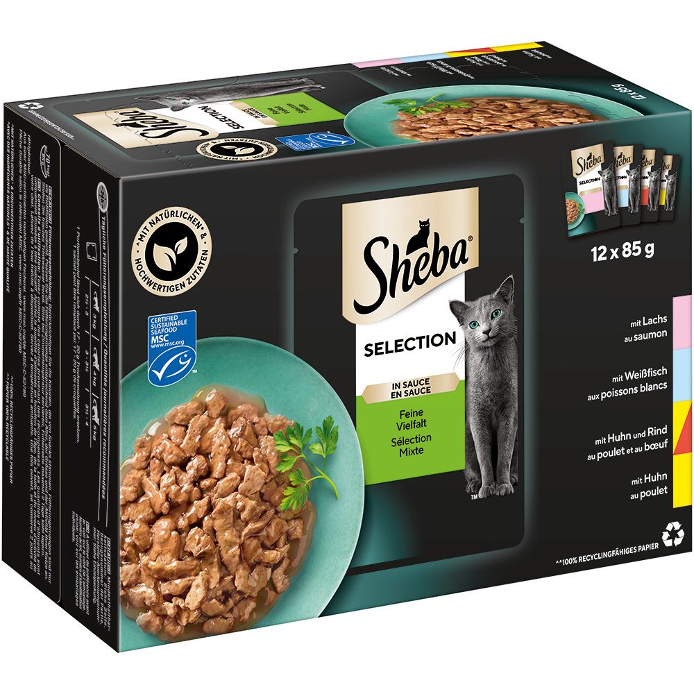 Sheba Selection in Sauce 12x85g Feine Vielfalt (MSC)