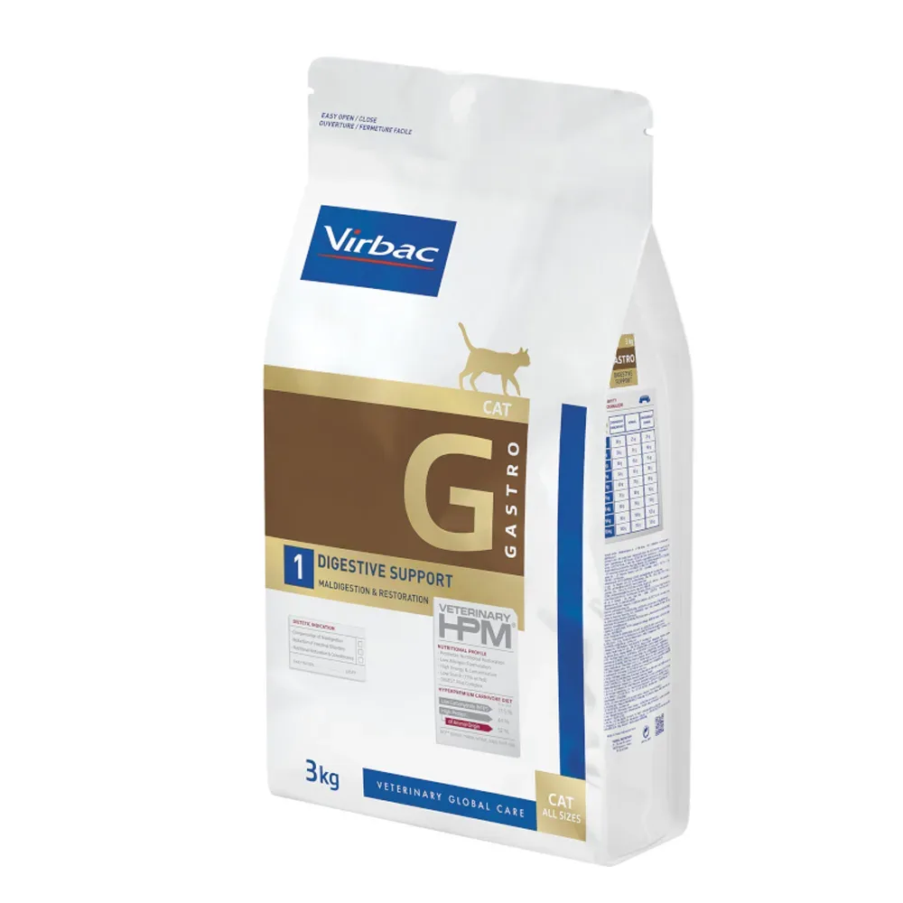 Virbac Veterinary HPM Cat Digestive Support G1 - Sparpaket: 2 x 3 kg