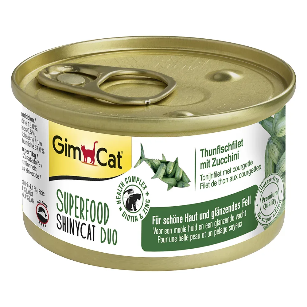 GimCat Superfood ShinyCat Duo Probierpaket 6 x 70 g - Probierpaket (4 Sorten)