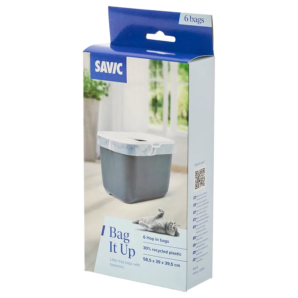 Savic Bag it Up Litter Tray Bags - Sparpaket: Hop In (3 x 6 Stück)