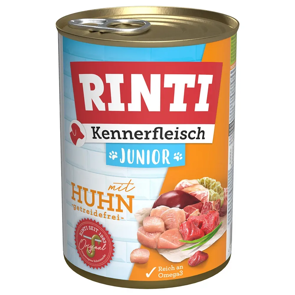 Sparpaket RINTI Kennerfleisch 24 x 400 g - Junior: Pute