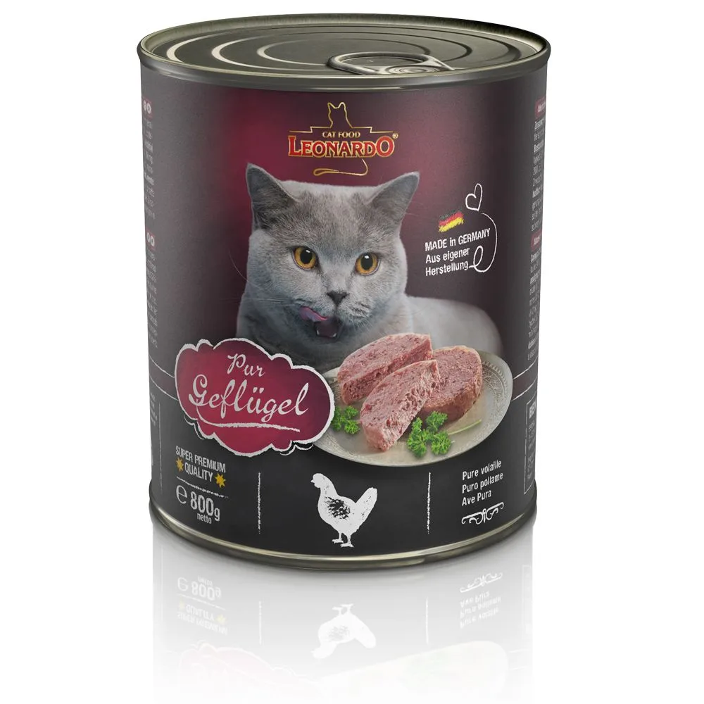 Leonardo Katzenfutter All Meat 6 x 800 g - Geflügel pur