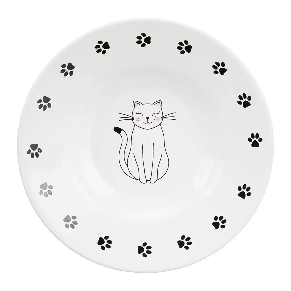 Trixie Keramikteller Katze für kurznasige Rassen - 200 ml, Ø 15 cm