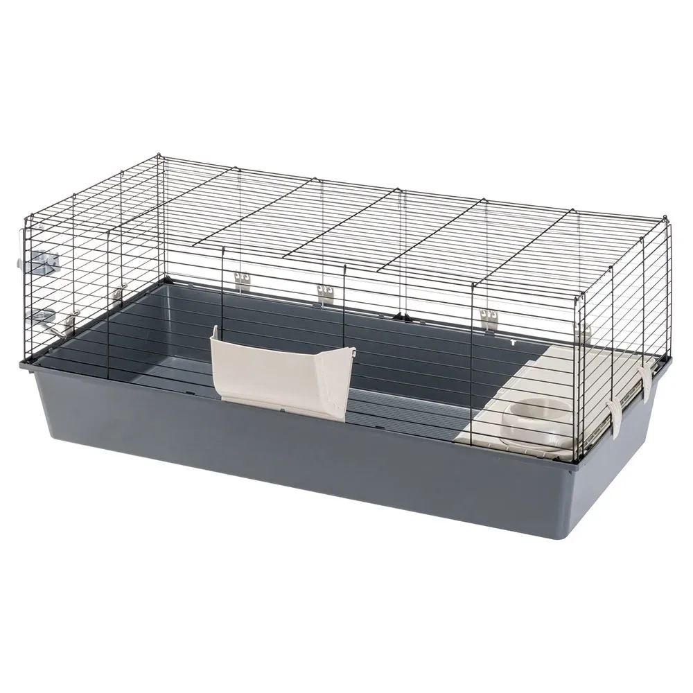 Ferplast Kleintierkäfig Rabbit 120 - grau: L 118 x B 58,5 x H 51,5 cm