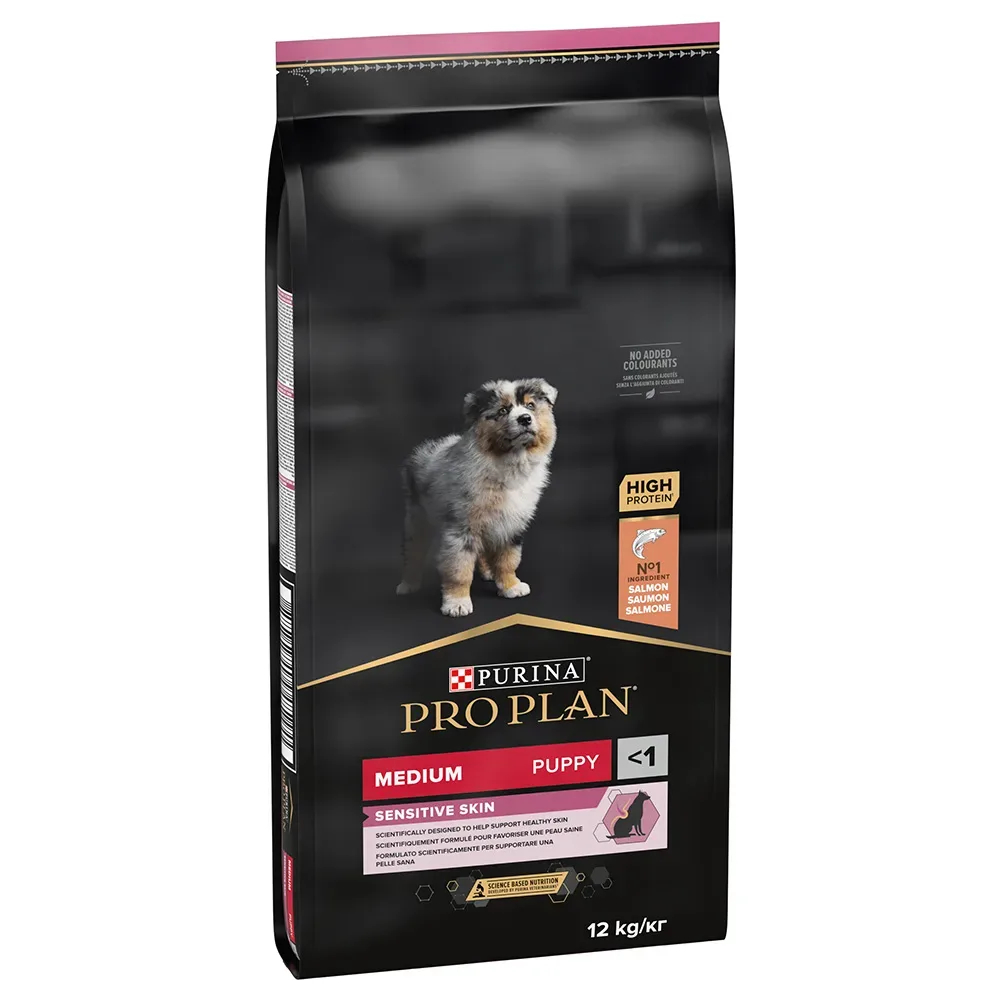 PRO PLAN Puppy Medium Sensitive Skin Lachs 12 kg