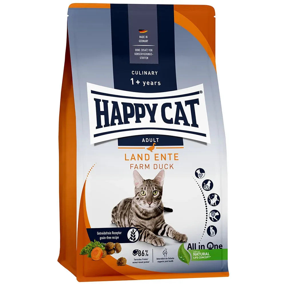 Happy Cat Culinary Adult Land-Ente  - Sparpaket: 2 x 1,3 kg