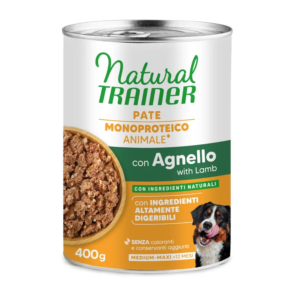 Natural Trainer Sensitive No Gluten Adult 6 x 400 g - 6 x 400 g Lamm & Vollkorngetreide