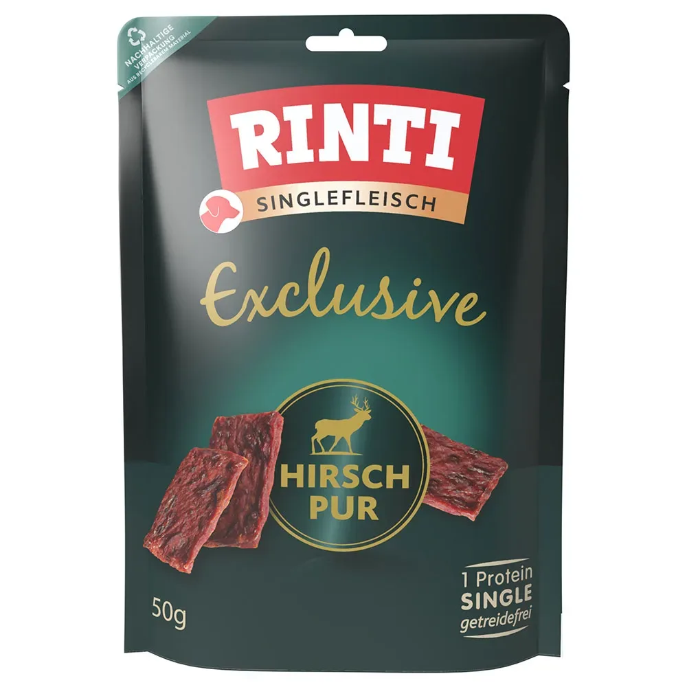 RINTI Singlefleisch Exclusive Snack - Ross Pur 50 g