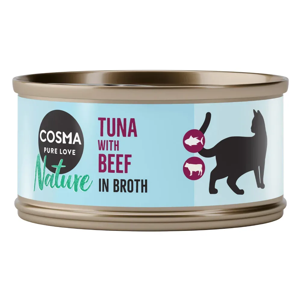 Sparpaket Cosma Nature 24 x 70 g - Thunfisch mit Rind