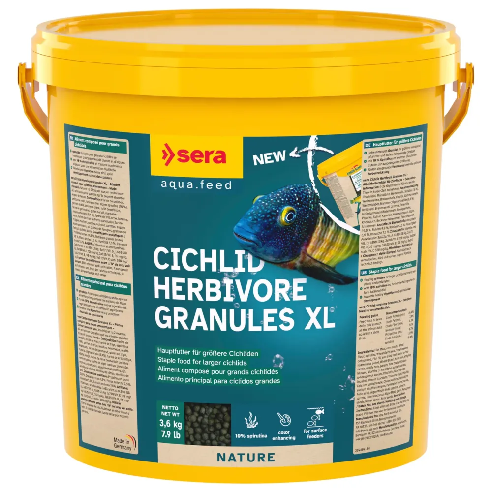 sera Cichlid Green XL Nature Granulatfutter - 10 l