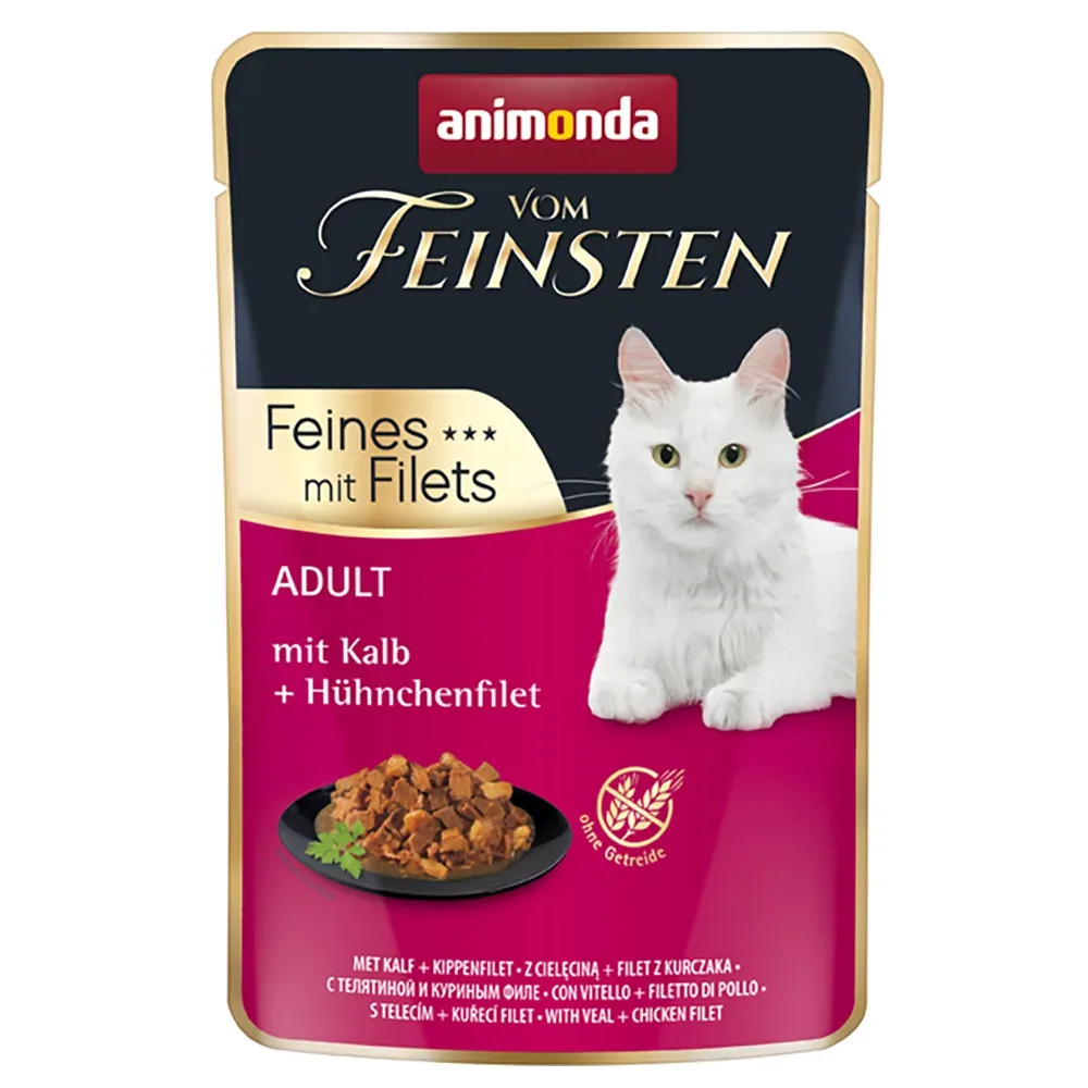 animonda Vom Feinsten Adult 18 x 85 g - mit Kalb + Hühnchenfilet