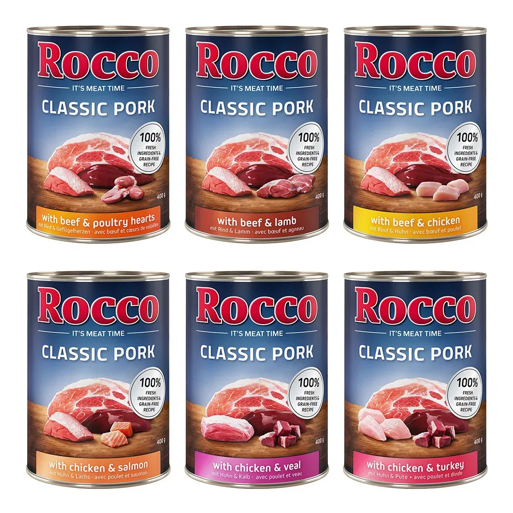 Sparpaket Rocco Classic Pork 12 x 400 g - Rind & Huhn