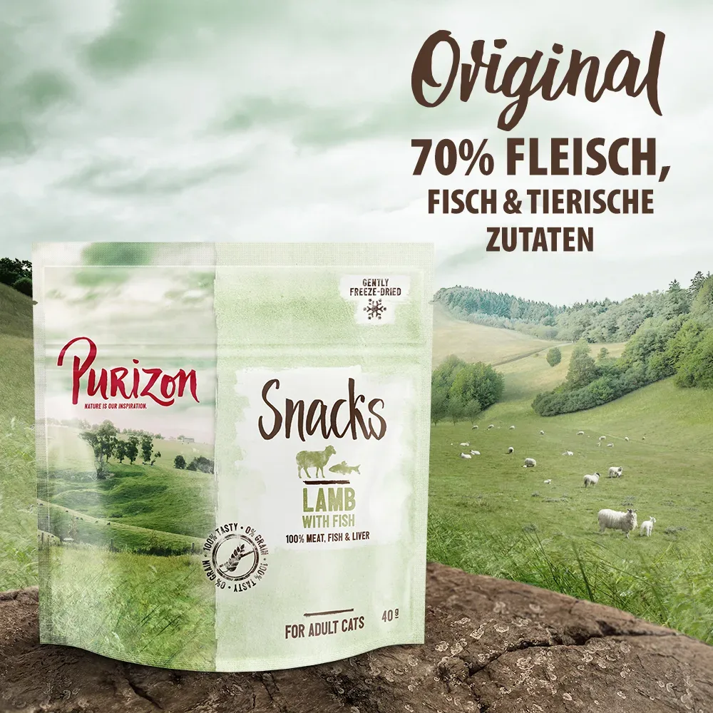Purizon Snack Sparpaket 3 x 40 g - Lamm mit Fisch