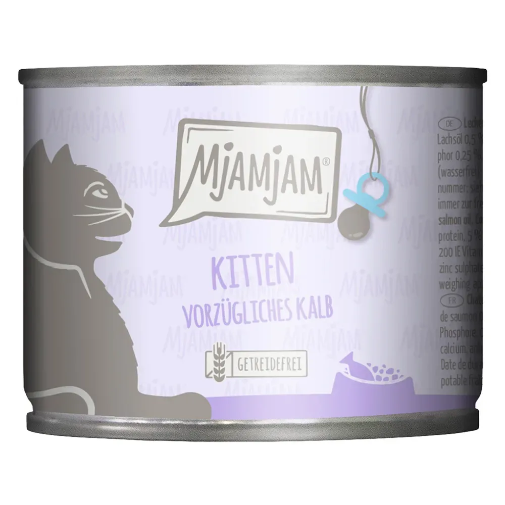 MjAMjAM Kitten 6 x 200 g - saftiges Hühnchen mit Lachsöl
