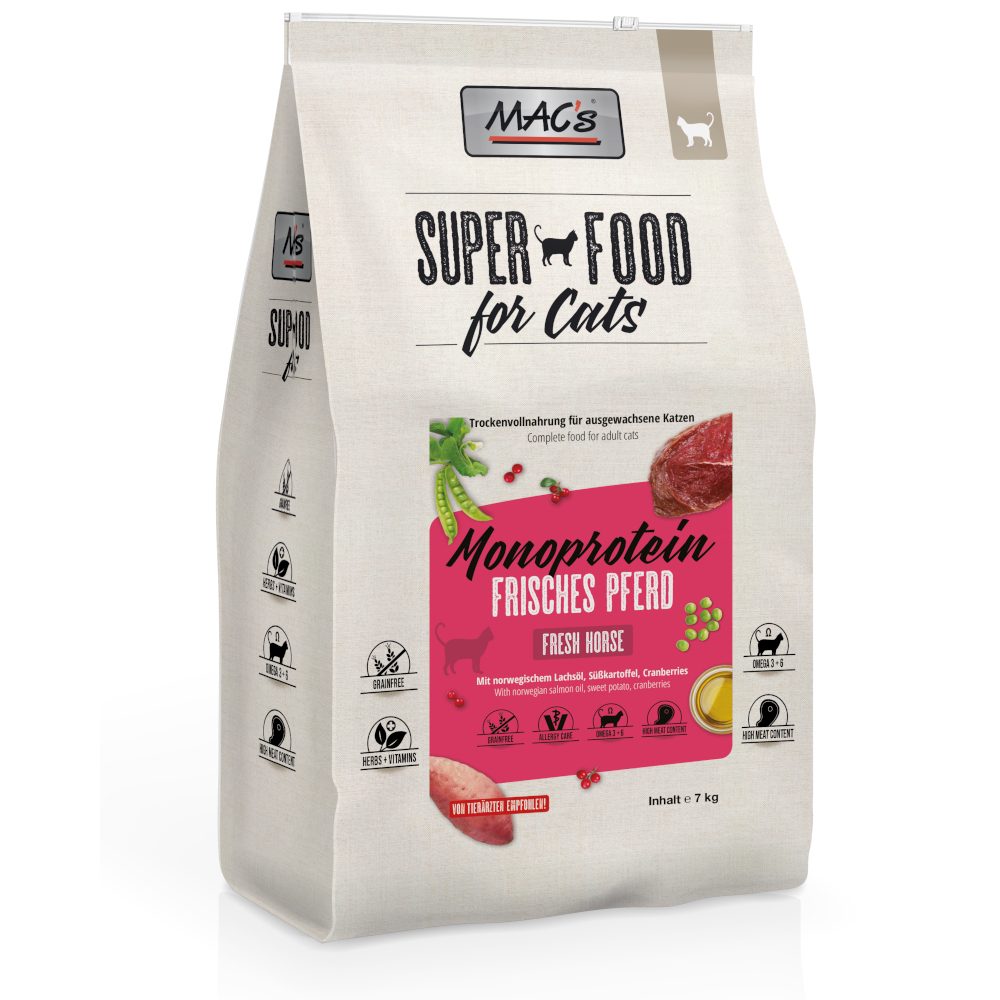 MAC's Cat Adult Trockenfutter Mono frisches Pferd 7 kg