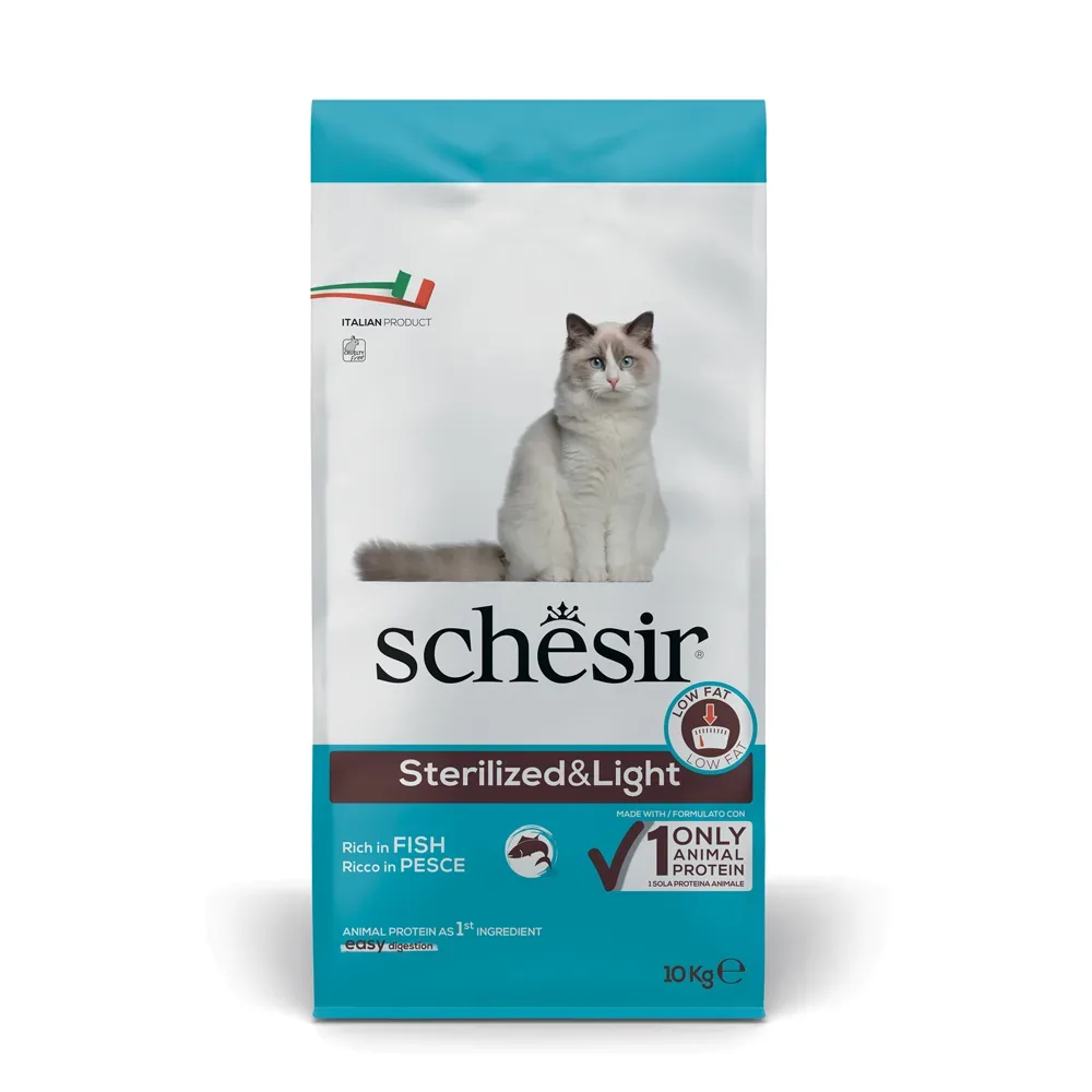 Schesir Sterilized & Light mit Fisch - Sparpaket: 2 x 10 kg