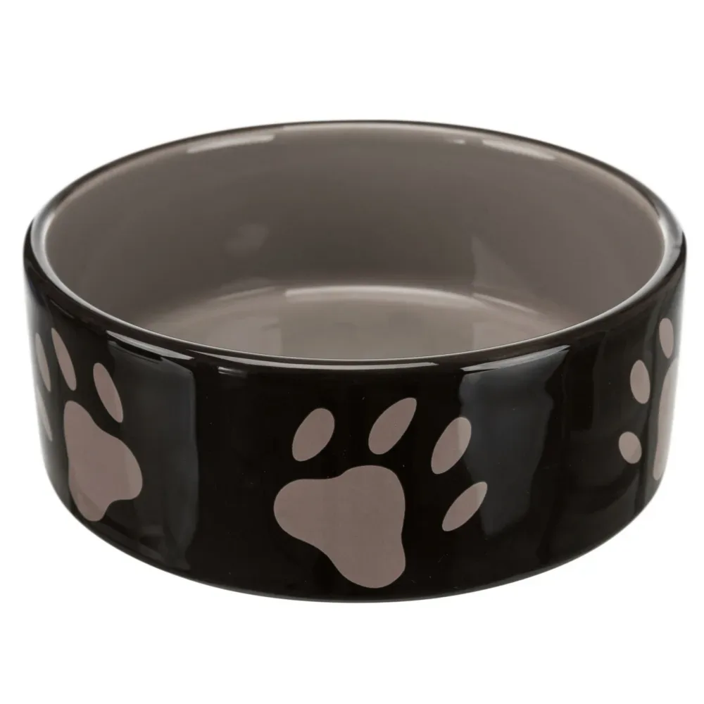 Trixie Keramik Fressnapf mit Pfoten - 300 ml, Ø 12 cm