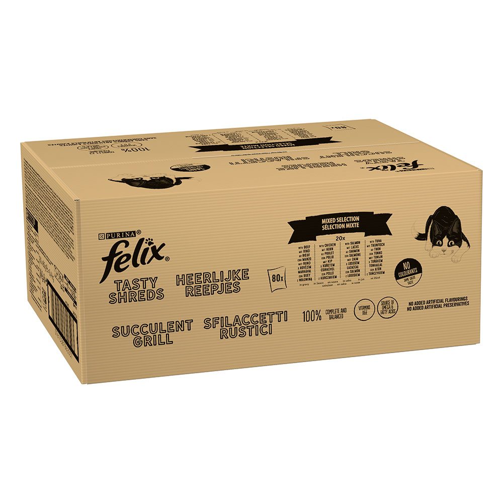 Felix Tasty Shreds Geschmischte Vielfalt 80x80g