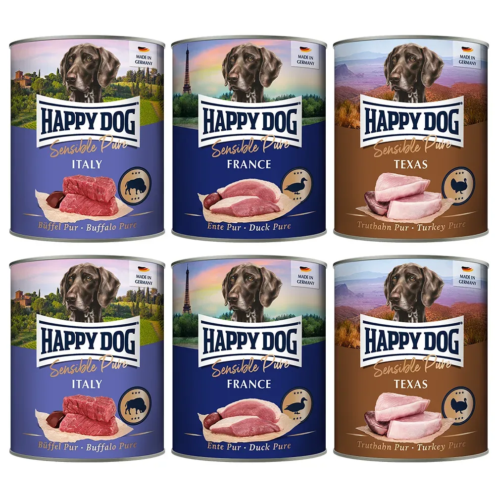 Happy Dog Sensible Pure 6 x 800 g - Mix Sensible (3 Sorten)
