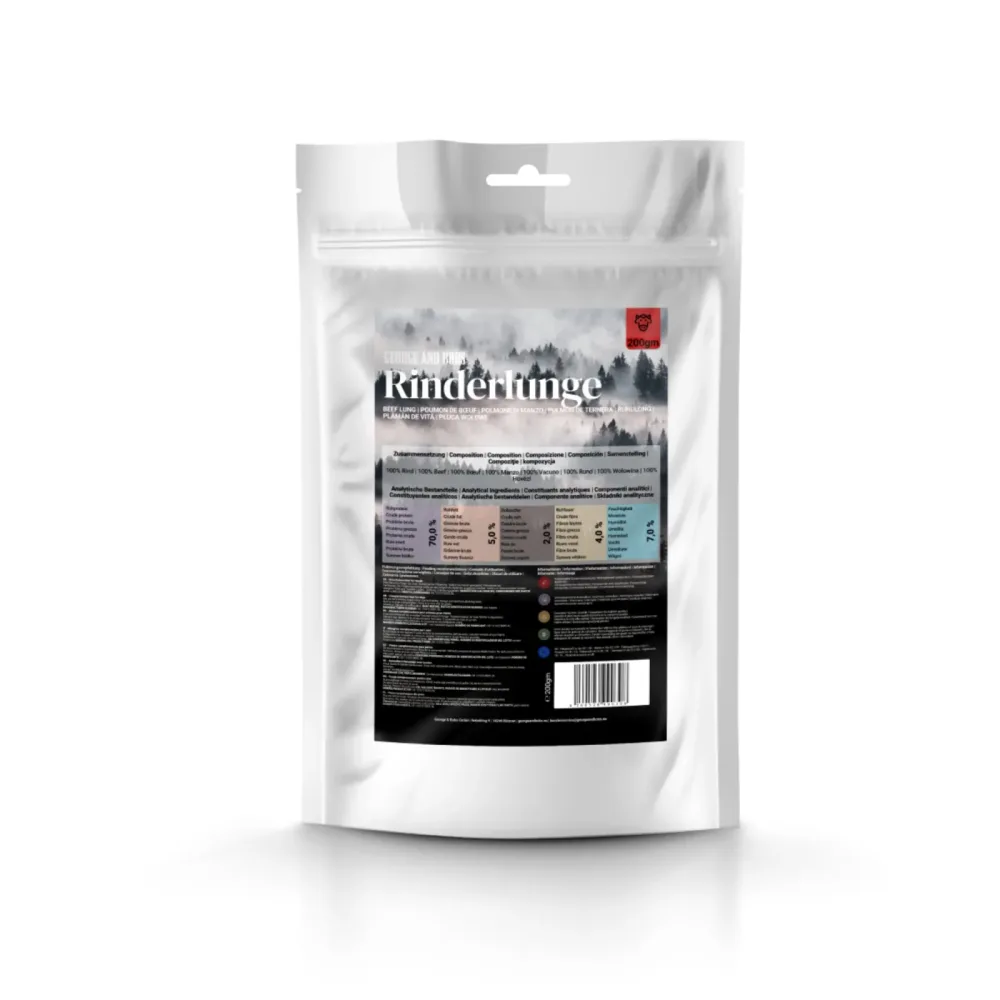 George & Bobs Hundesnacks 200 g - Rinderlunge