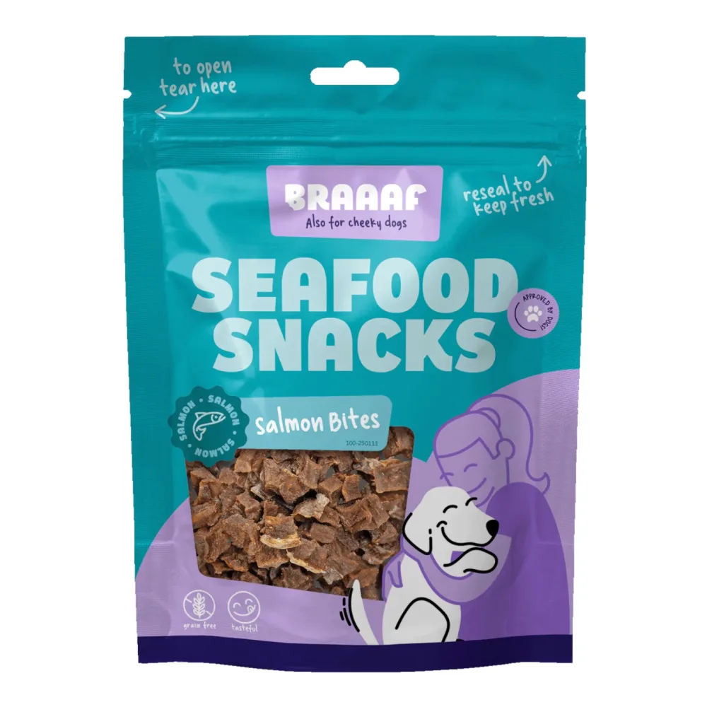 Braaaf Seafood Snacks mit Lachs - 70 g