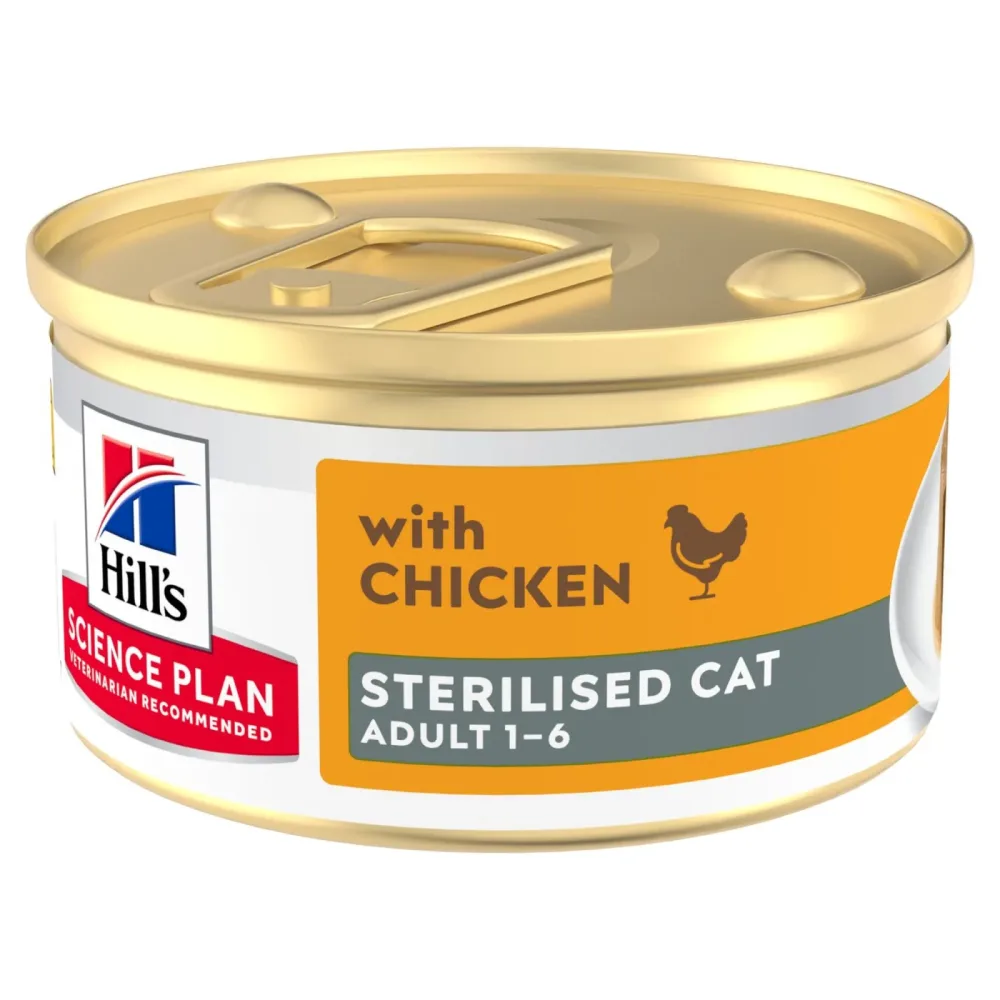 Hill's Science Plan Adult Sterilised Mousse - Huhn (12 x 85 g)