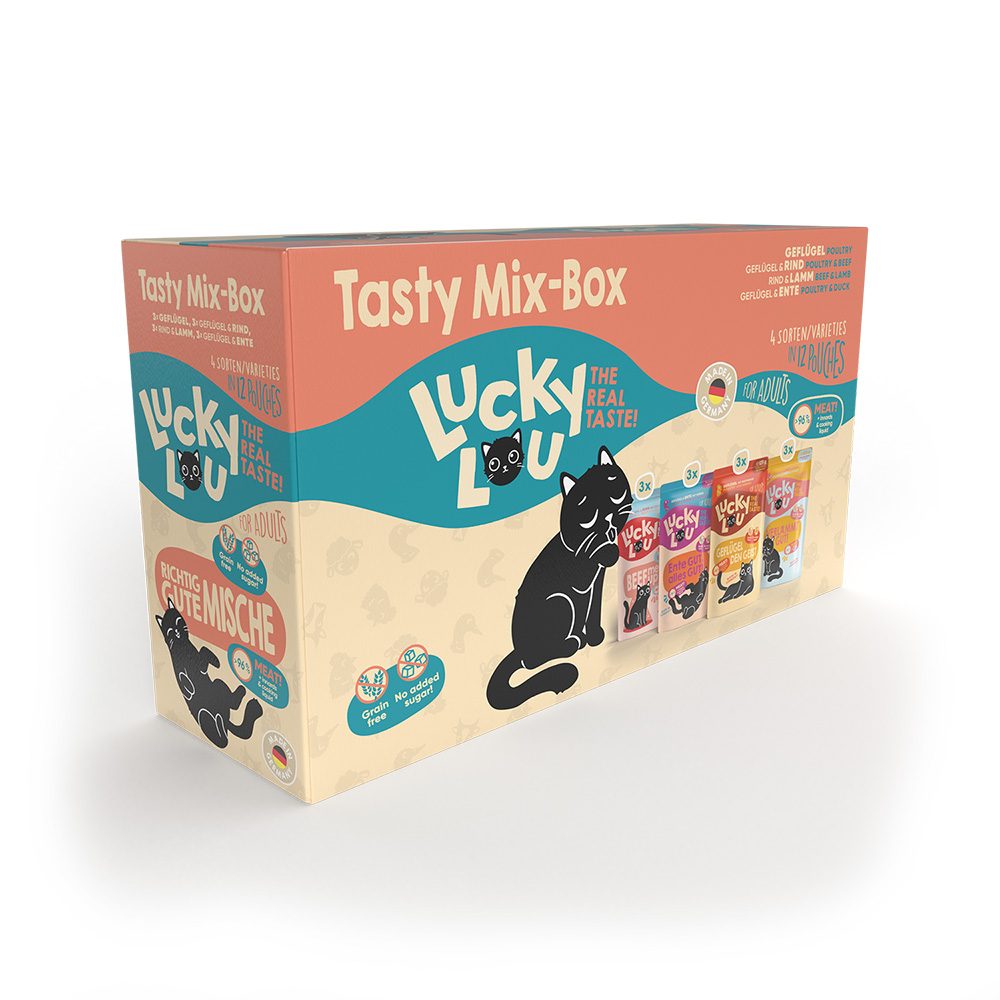 Lucky Lou Nassfutter Katze Adult Tasty Mix-Box 12x125 g