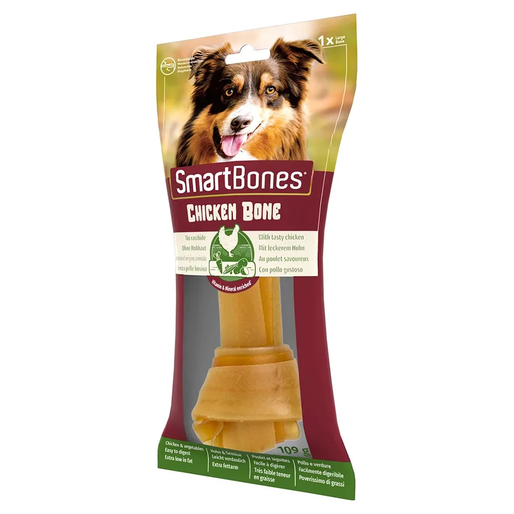 SmartBones Hundeknochen Huhn für grosse Hunde - 3 x 1 Stück (327 g)